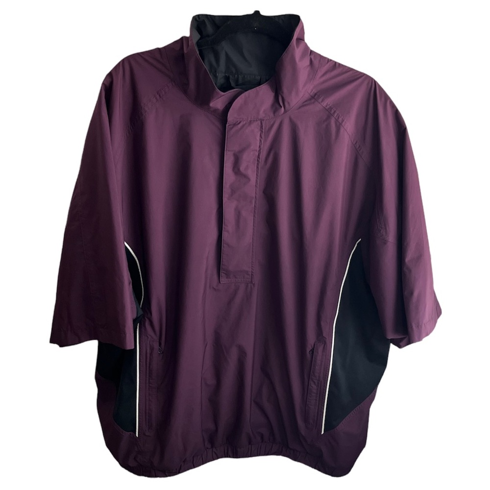 DryJoys By FootJoy Eggplant Short Sleeve Golf Rain Wind Jacket Size XXL